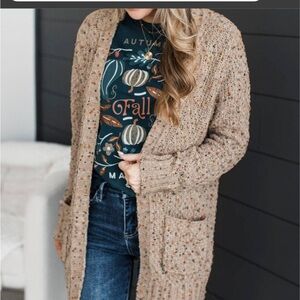 ISO Pulse Boutique Light Camel Cardigan